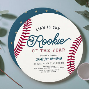 Invitation Débutant de l'année Baseball 1er anniversaire Circ
