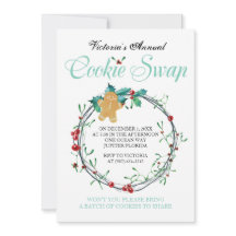 Invitation d'échange de biscuits de Noël - Bonhomm
