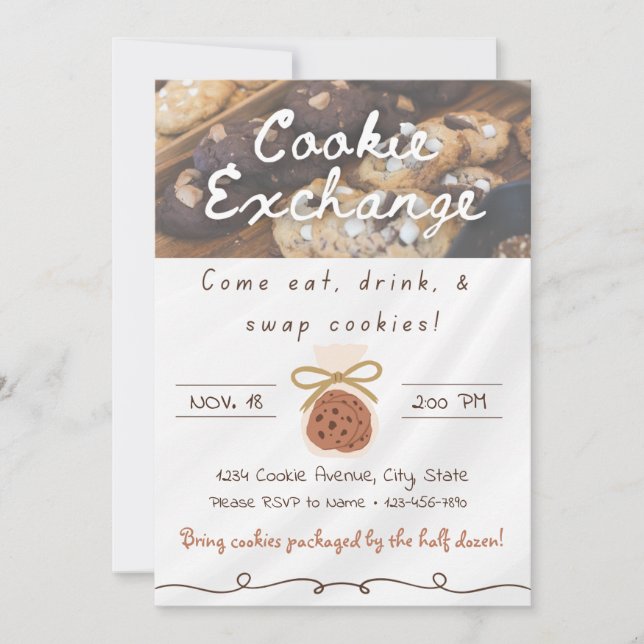 Invitation d'échange de cookies (Devant)