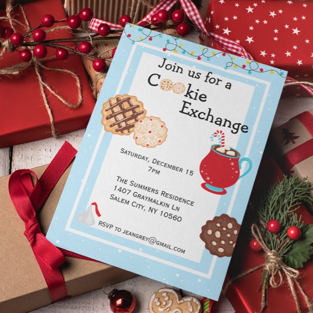 Invitation d'échange de cookies de Noël (Créateur téléchargé)