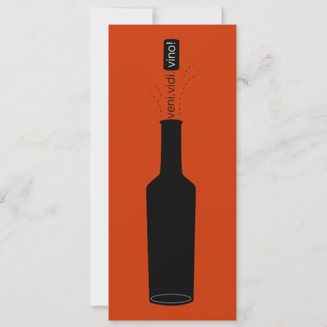 Invitation d'échantillon de vin de vin de Veni (Devant)