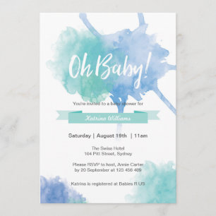 Invitation d'éclaboussure de bébé de baby shower