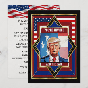 Invitation Déco patriotique américain