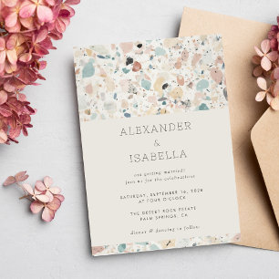 Invitation Décontracté moderne Terrazzo Pastel Colors Mariage