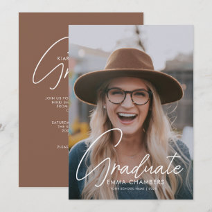 Invitation Décontracté Photo Graduation Party