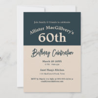 Invitation décontractée du 60e anniversaire pour l