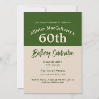 Invitation décontractée pour le 60e anniversaire -