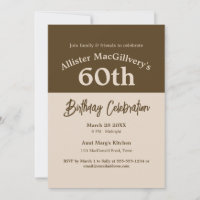 Invitation décontractée pour le 60e anniversaire -