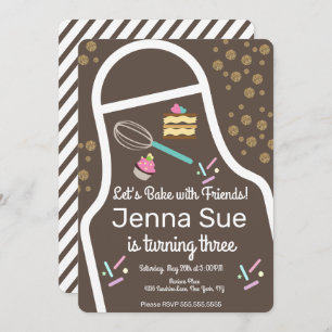 Invitation Décor de Cupcake à épingles