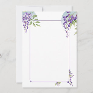 Invitation Décor de fleur Wisteria blanc