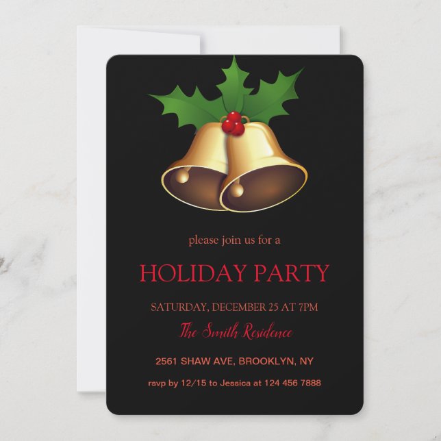 Invitation Décor de Noël Jingu Bells (Devant)