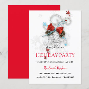 Invitation Décor du Nouvel An pop loli pop, étoile de Noël