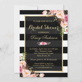 Invitation Décor floral vintage pour Fête des mariées Mariage