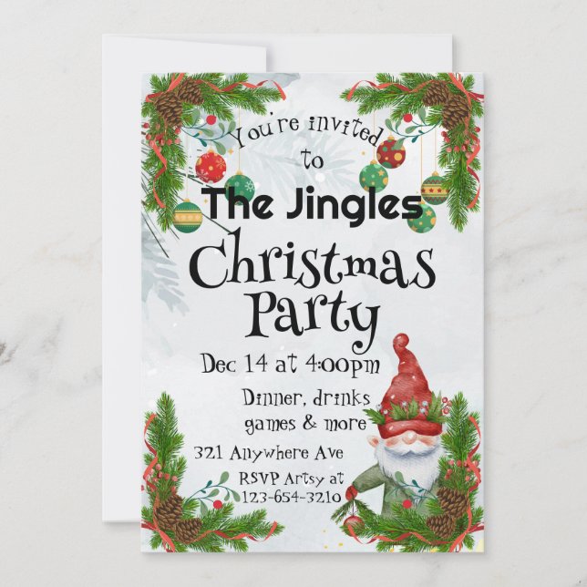 Invitation Décoration de  (Devant)