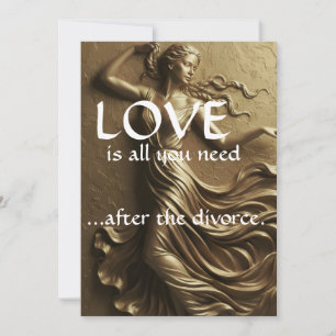 Invitation Décoration de divorce drôle pour femmes Luxe Or Di