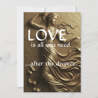 Invitation Décoration de divorce drôle pour femmes Luxe Or Di