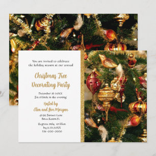 Invitation Décoration de l'arbre de Noël Fête de Noël 