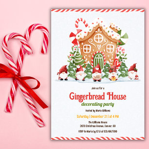 Invitation Décoration de maison en pain d'épices Fête de Noël
