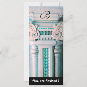 Invitation DECORATION ÉLÉGANTE ET STYLÉE, bleu sarcelle vert 
