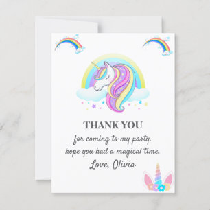 Invitation Décorations de fête d'anniversaire de la Unicorn
