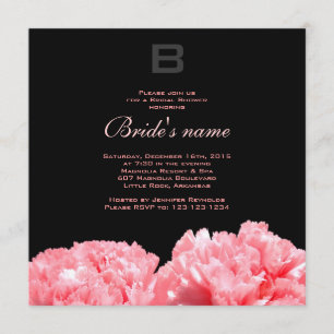 Invitation décorée d'un monogramme de Fête de la