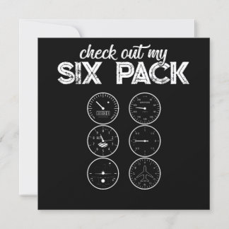 Invitation Découvrez Mon Six Pack Pilote Aviation Drôle Gym