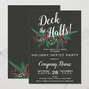Invitation Découvrir les couloirs de Noël en société mistleto
