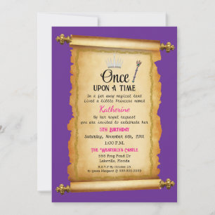 Invitation Décret royal anniversaire princesse