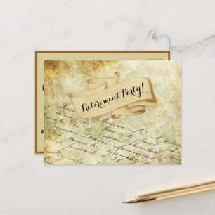 Invitation d'écriture manuscrite Vintage