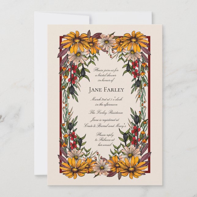 Invitation Deep Daisy Hues (Devant)