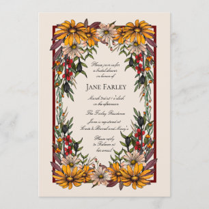 Invitation Deep Daisy Hues