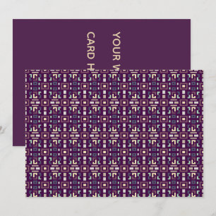 Invitation Deep Purple et Terres Muettes Géométrique Abstrait