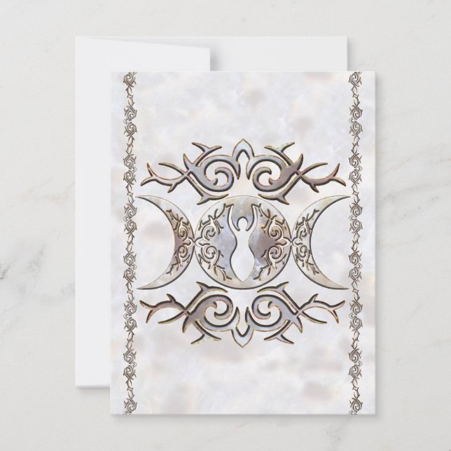 Invitation Déesse triple de pierre de la lune de lune (Devant)