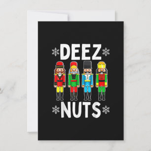 Invitation Deez Nuts Funny Nutcracker Mème de Noël