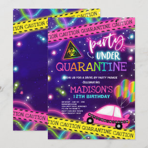 Invitation Défilé de la fête d'anniversaire en quarantaine