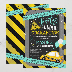 Invitation Défilé de la fête d'anniversaire en quarantaine