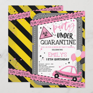 Invitation Défilé de la fête d'anniversaire en quarantaine