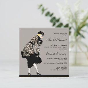 Invitation Défilé de mode Art déco vintage Shower de mariage