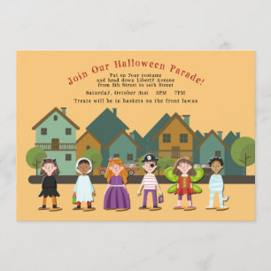 Invitation Défilé d'Halloween - Distances sociales