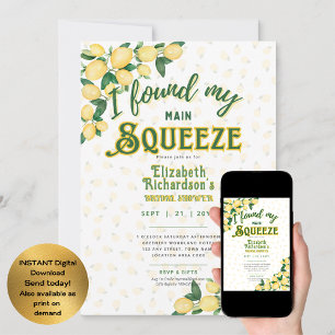 Invitation Définir pour l'été   Fun Lemon Squeeze Fête des ma