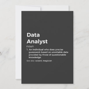 Invitation Définition de l'analyste de données