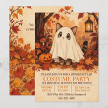 Déguisement de fantôme de chaton Halloween fête d'