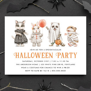 Invitation Déguisement de fête d'Halloween pour enfants avec
