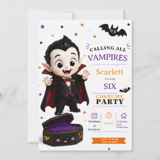 Invitation Déguisement de petit vampire - Anniversaire Hallow