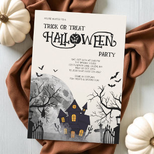 Invitation Déguisement pour enfants pour Halloween fête Trick