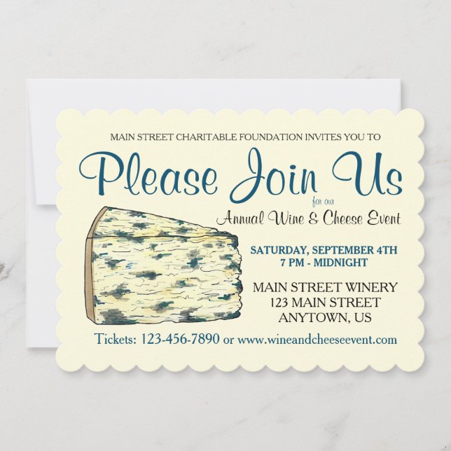 Invitation Dégustation de fromage à vin Cocktail Party Stilto (Devant)