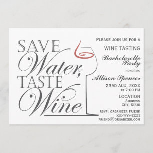 Invitation Dégustation de vin Bachelorette Party Conception d