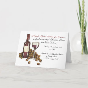 Invitation Dégustation de vin Cocktail Party Raisins bouteill