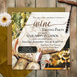 Invitation Dégustation de vin de vignoble ou de winery artist