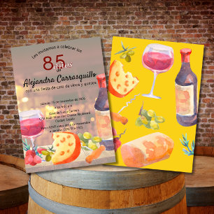 Invitation Dégustation de vin et de fromage frais espagnols p